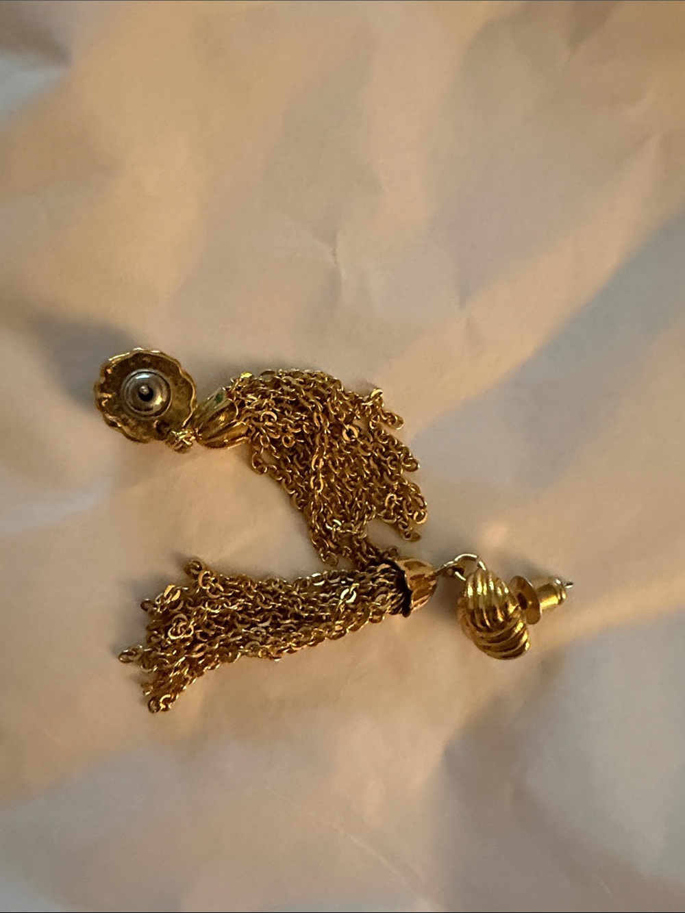 Popular Basics Gold Chain Tassel Drop Earrings